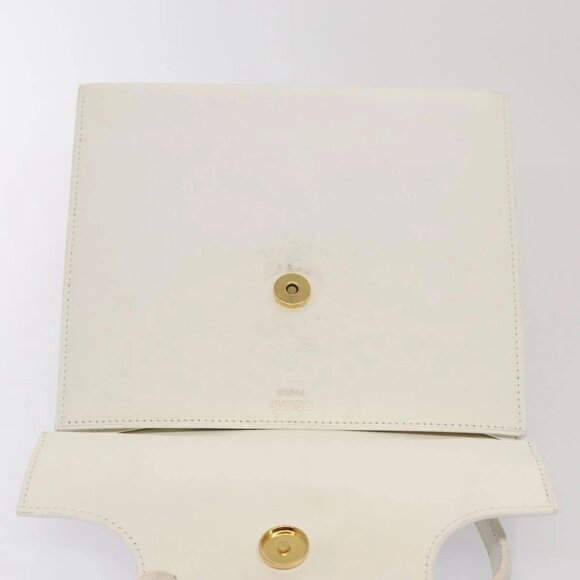 CELINE Shoulder Bag Leather 2way White Auth - Picture 11 of 16